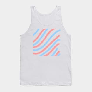 Red blue spiral watercolor lines Tank Top